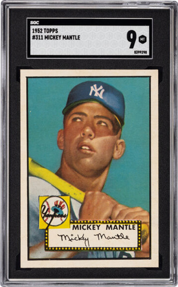 Mickey Mantle — 1952 Topps SGC 9